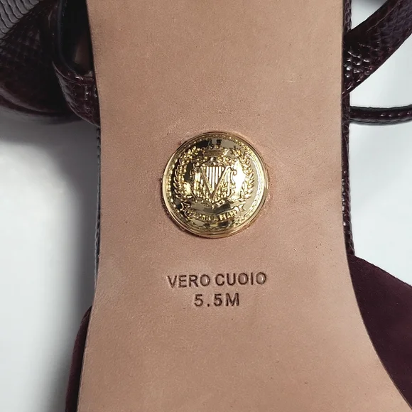 NIB$395 VERONICA BEARD Colette Wraparound Ankle Strap Point Toe Pump In Acai 5.5